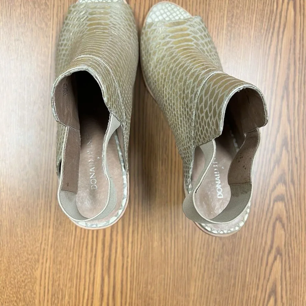 Donald J Pliner Khloe Slingback Booties Clogs Shoes‎ Size 10M High platform Gold